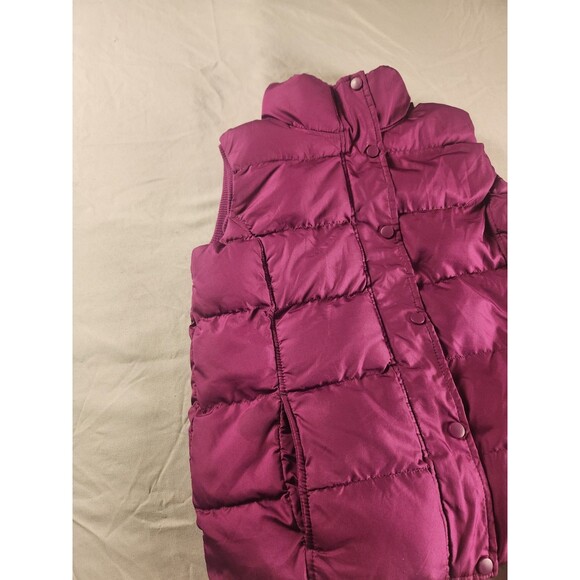 Faded Glory Womens Winter Puffer Vest Small 4-6 Violet Snap Zip Pockets - Picture 6 of 11